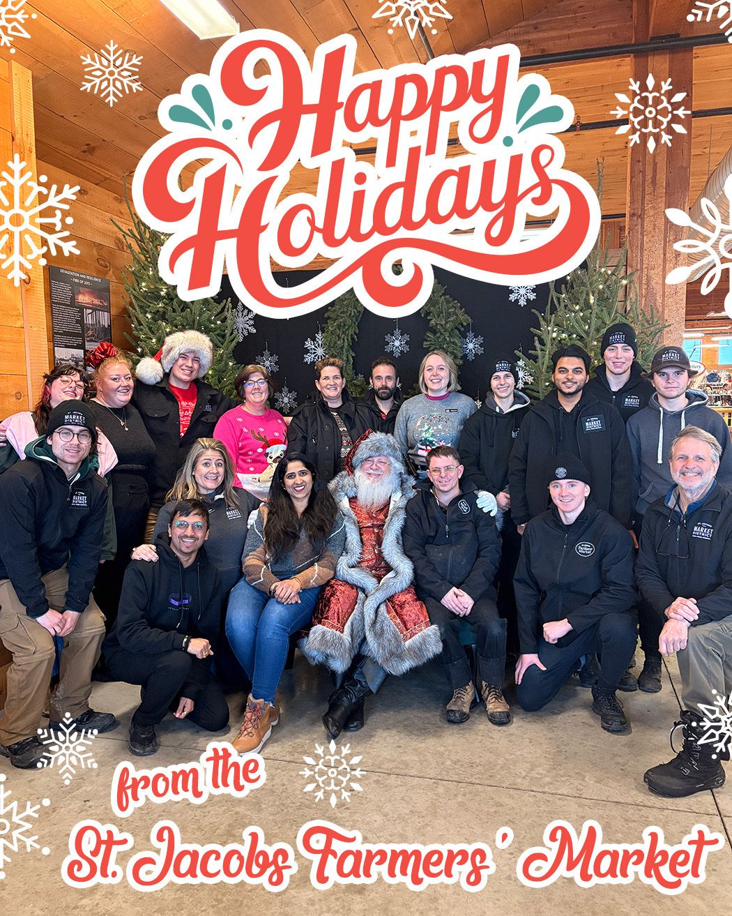 Happy holidays from all the St. Jacobs Farmers' Market Staff 🎄
Thanks for shopping local, eating well, and making our Market feel like home all year long. Wishing you full plates, good company, and a little extra joy this season. See you between the twinkly lights and the butter tarts.