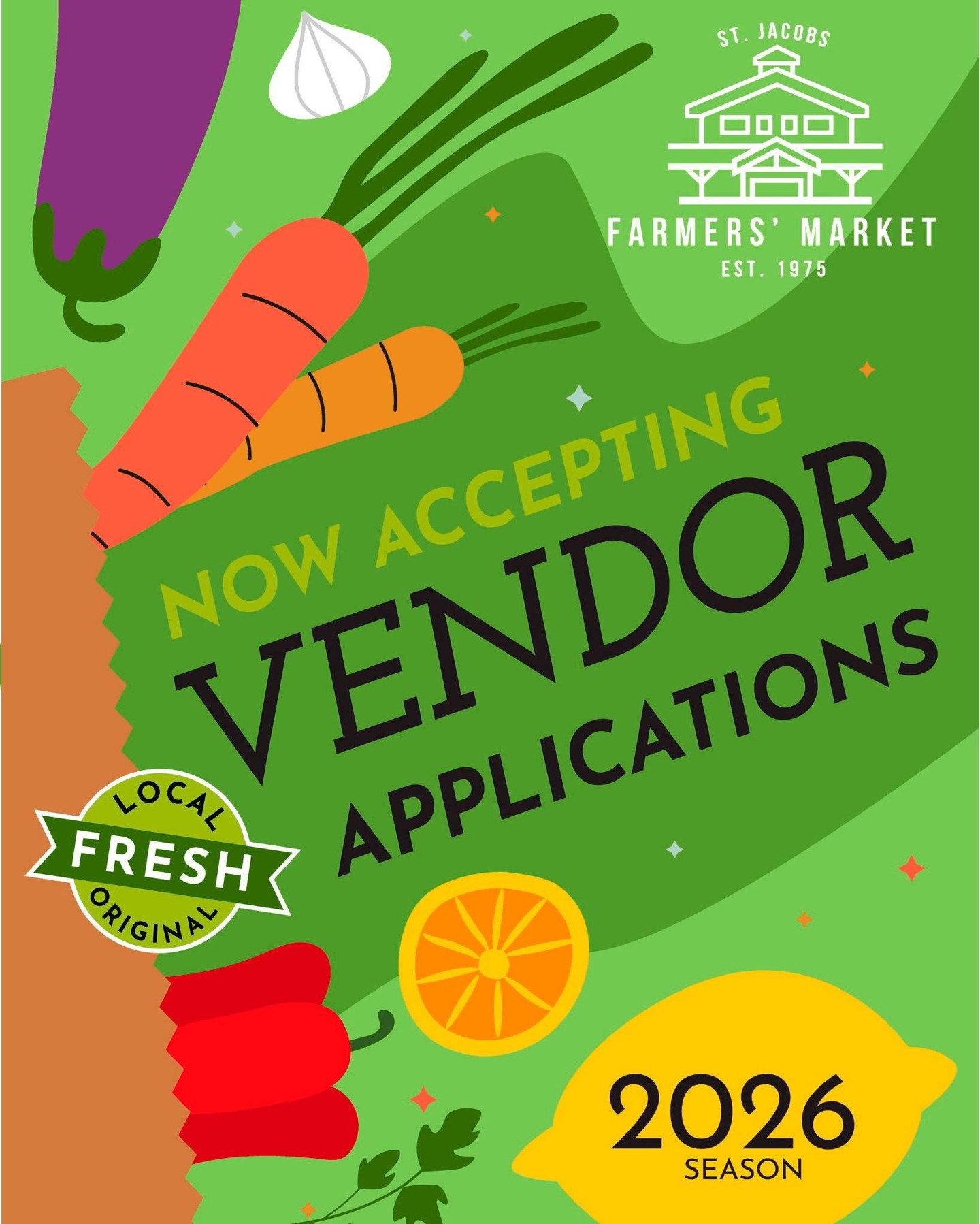 🌾 Calling all growers, makers, and creators! 🍅🌻
Applications for the 2026 season are officially OPEN 🎉
If you’ve been thinking “maybe this year,” what’s stopping you from taking a chance on you!
We have many different programs to fit your schedule from outdoor seasonal, daily vending, artisanal passes, and a young entrepreneur program. If you cultivate delicious produce, craft artisanal goods, or bring unique creations to life, this is your invitation to become a part of our vibrant community. We’re looking for vendors with great products, big personality, and serious hustle. Get your application in, secure your place, and let’s make this season a good one.
Our vending prices start at $58 with vending opportunities on Tuesdays (mid-June to Labour Day), Thursdays and Saturdays all year around.
Whether you are looking for more flexible choice or hoping to build your local brand at the market, we’ve got an option that works for you!
Comment APPLY for further details.