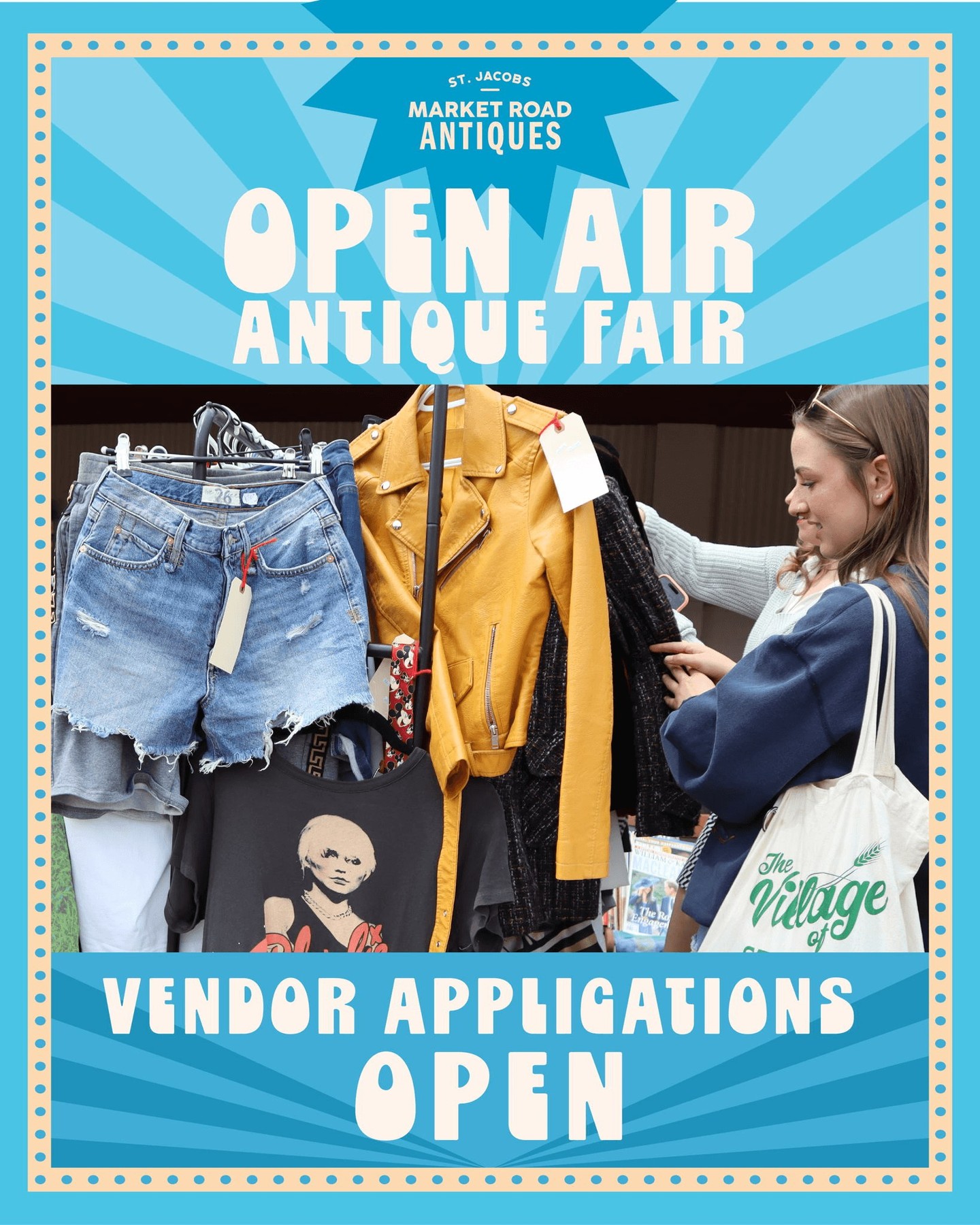 ⭐ VENDOR APPLICATIONS OPEN! ⭐
The Open Air Antique Fair invites guests to explore a showcase of timeless treasures in an inviting outdoor setting. While shopping, guests can enjoy different food trucks each month and live music over the lunch hour.
What we are looking for:
Antique & Vintage Vendor Fees:
Booth Price: $88.50 + HST / day for a 10ft x 10ft space
We are seeking vendors who offer:
- Antiques (items 100+ years old), including furniture, jewelry, pottery, and textiles
- Vintage collectibles, such as advertising signs, toys, kitchenware, and décor
- Retro goods from the mid-to-late 20th century with nostalgic appeal
- Reclaimed or repurposed vintage materials that preserve their historical integrity
Event Details:
Dates: 2nd Sunday of Each Month from May- September
Time: 10am-6pm
Location: Market Road Antiques (845 Weber St N, Waterloo, ON)
APPLY NOW!!
LINK IN BIO FOR MORE INFO