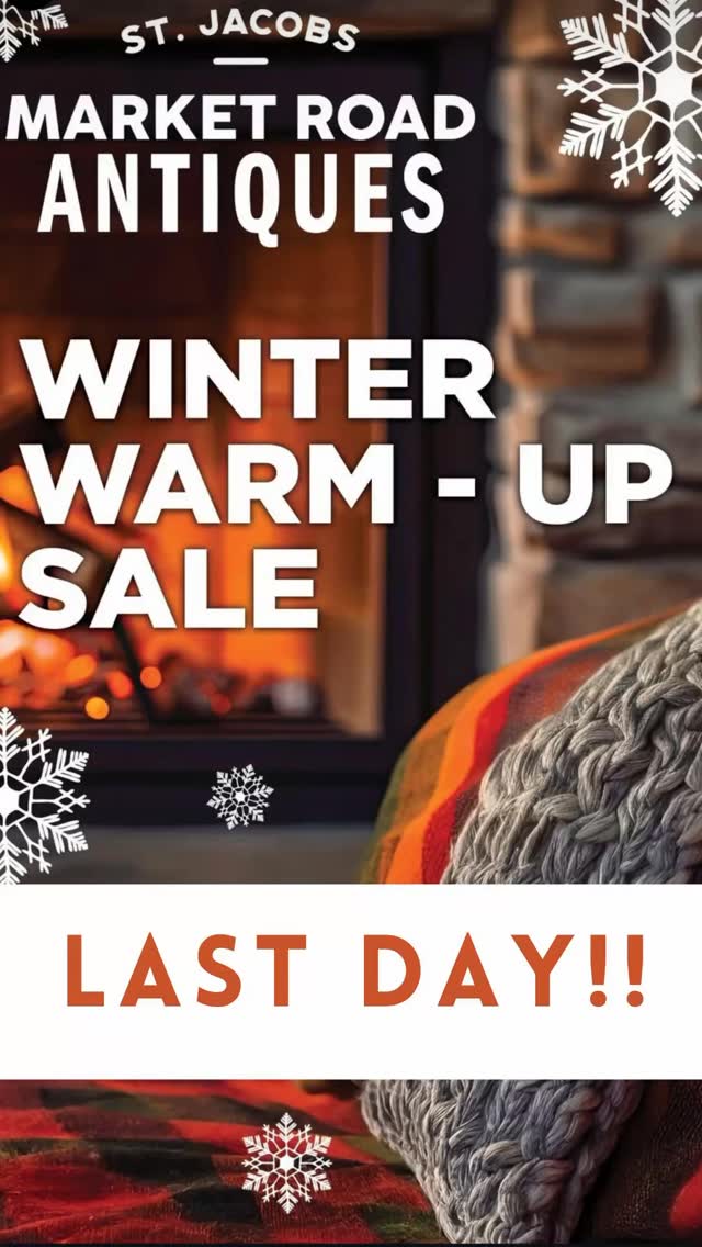 Today is the last day of our Winter-Warm Up Sale! Make sure to stop by the store after uour shopping at @stjacobsmarket to find antique and vintage treasure from 10-60% off!

#stjacobsmarket #vintagevibes #retro #antiquemarket #winterwarmupsale