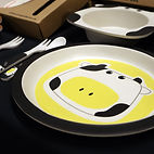plate with a cute cow illustration from Canny Direct Shipping 