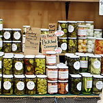 A display of various pickled products by Country Style Products 