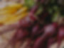 Beets and Carrots displayed on a table at St. Jacobs Farmers' Market 