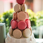 Decorative display of macaroons from BZeeb Confections 