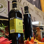 2 bottles of olive oil displayed at Olive Divine 