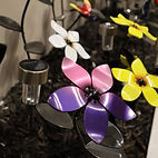 Metal decorative flowers made by Practical Art 
