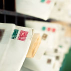 stamps on envelopes from Grand River Stamps 