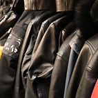 a display of leather jackets from Yiota Leathers 